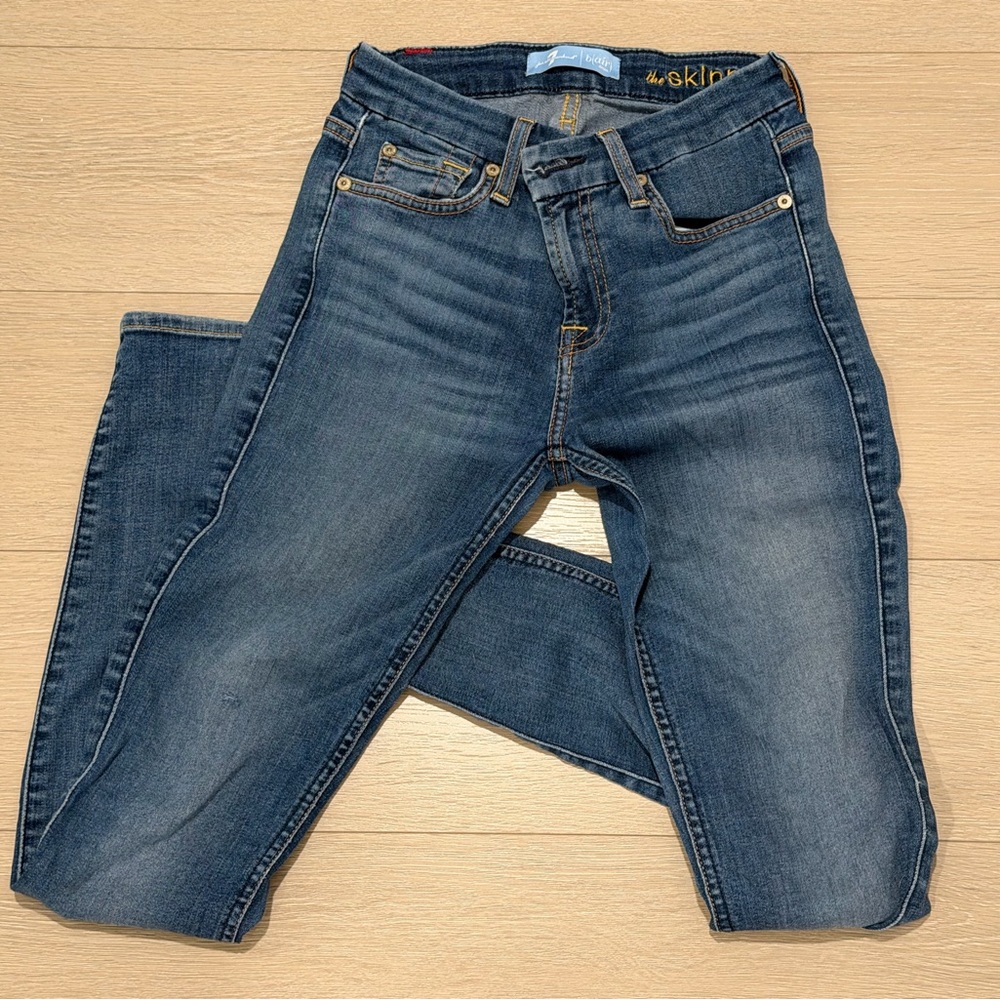 7 For All Mankind Blue Denim The Skinny size 24